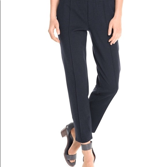 GARNET HILL Comfort Crop Trousers Pull-on Pants Heathered Charcoal Size Medium - Picture 4 of 13